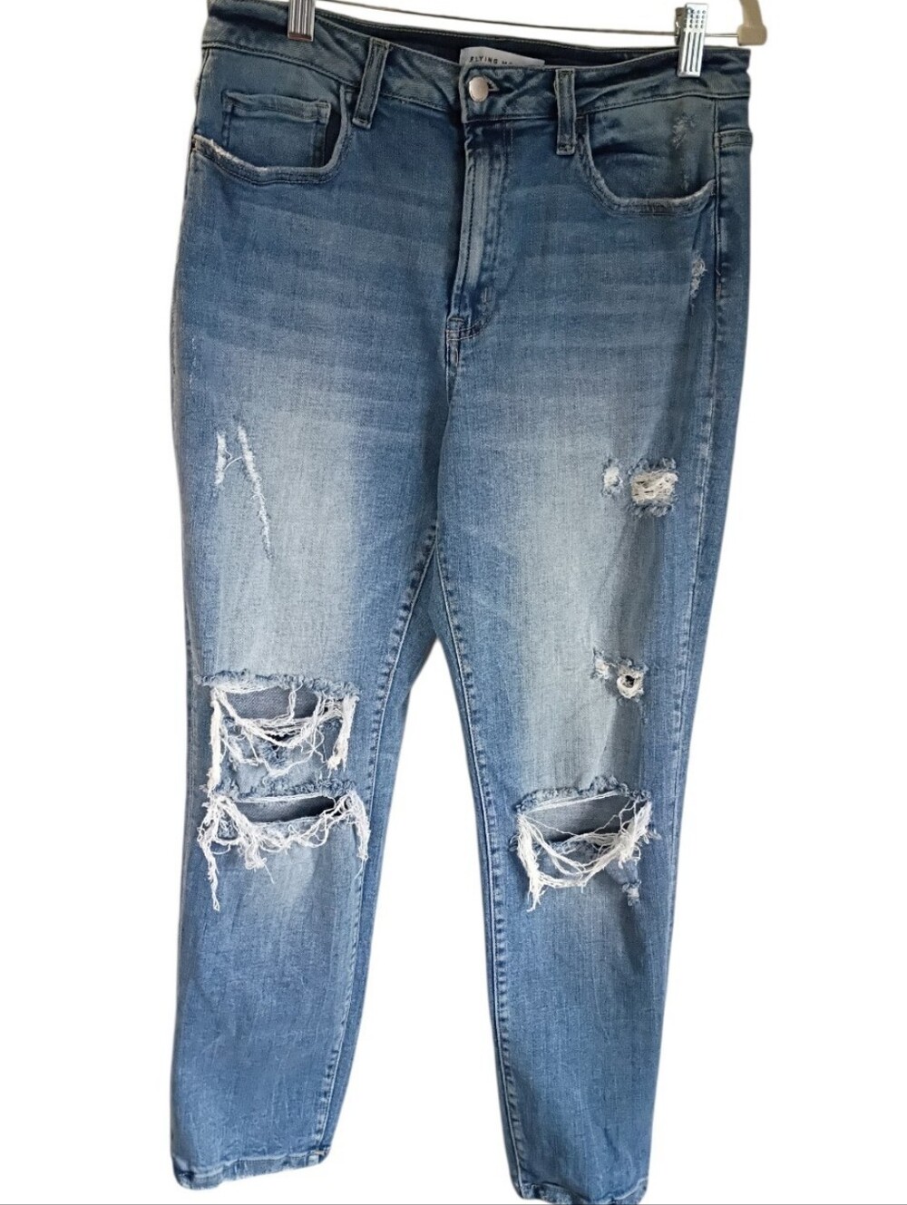 Flying Monkey High Rise Distressed Ankle Mom Jeans Style F4269 Size 29